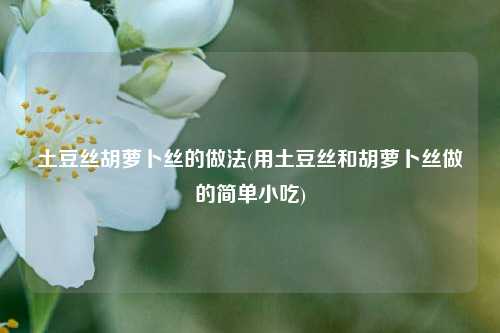 土豆丝胡萝卜丝的做法(用土豆丝和胡萝卜丝做的简单小吃)