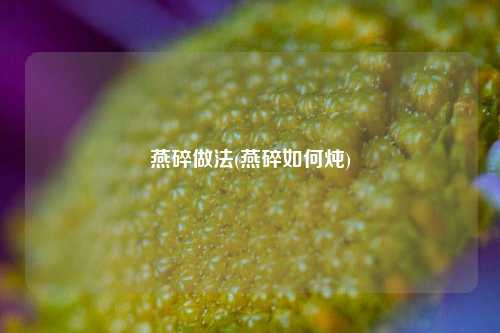 燕碎做法(燕碎如何炖)